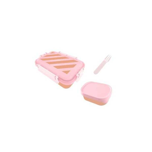 Lunch Box Rosa A Righe Grandi