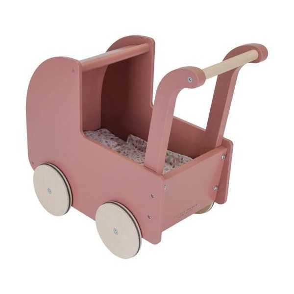 Carrozzina per bambole in legno