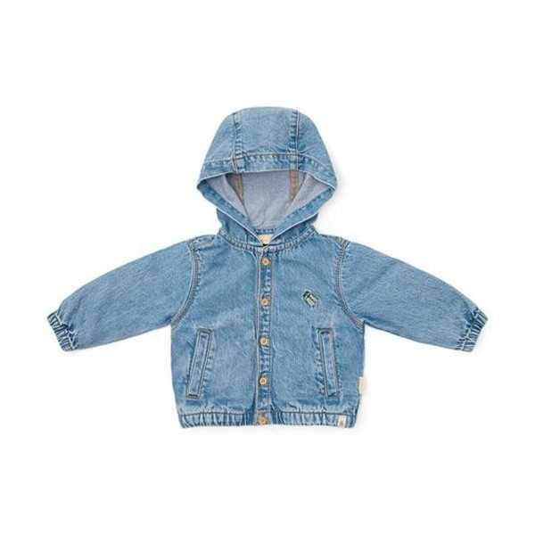 LITTLE DUTCH-Cardigan con cappuccio Denim