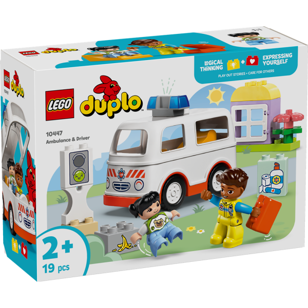 LEGO-DUPLO TOWN AMBULANZA E AUTISTA