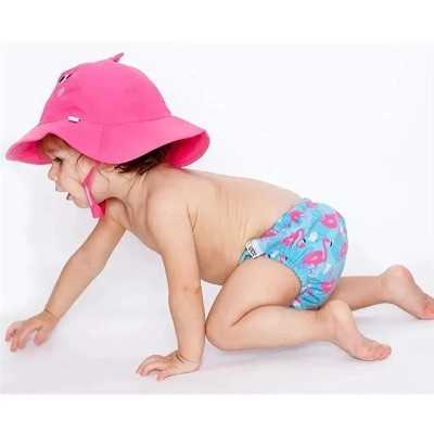 -ZOOCCHINI-SET DI PANNOLINI DA BAGNO E CAPPELLINO DA SOLE, FLAMINGO -ZOOCCHINI-SET DI PANNOLINI DA BAGNO E CAPPELLINO DA SOLE, FLAMINGO