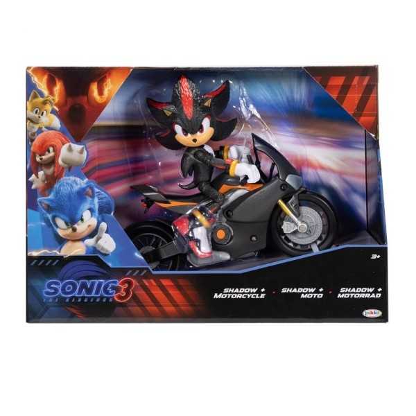 Sonic The Movie Shadow Personaggio Con Motocicletta 13 Cm