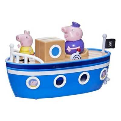 -Peppa Pig - La Barca di Nonno Pig, barca giocattolo per età prescolare con ruote che girano, include 1 personaggio -Peppa Pig - La Barca di Nonno Pig, barca giocattolo per età prescolare con ruote che girano, include 1 personaggio