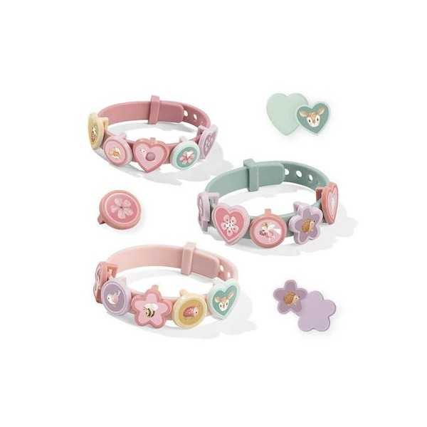 LITTLE DUTCH-Braccialetti con ciondoli scorrevoli - Rosa - Giardino delle fate