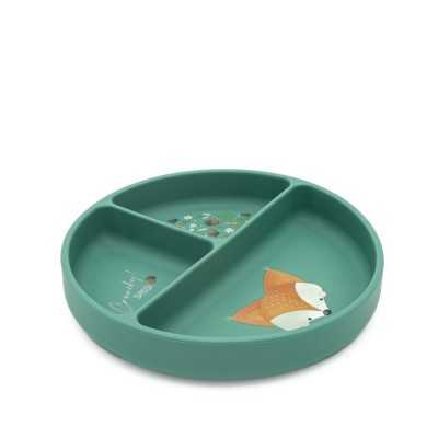 -SASSI-Piatto con ventosa in silicone - Volpe Crunchy