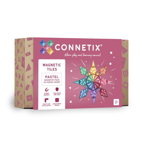 CONNETIX-Confezione Geometria Pastello 40 pz