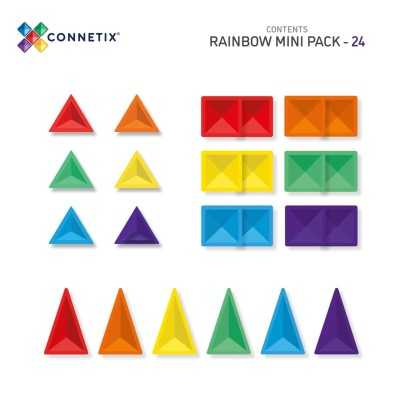 -CONNETIX-Confezione mini arcobaleno 24 pezzi -CONNETIX-Confezione mini arcobaleno 24 pezzi