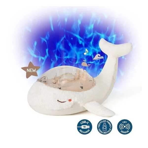 Tranquil Whale Luce notturna ricaricabile bianca