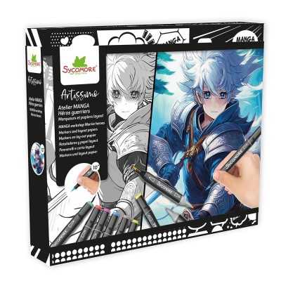 -Artissimo - Workshop di 10 layout e pennarelli per manga - Eroi guerrieri -Artissimo - Workshop di 10 layout e pennarelli per manga - Eroi guerrieri