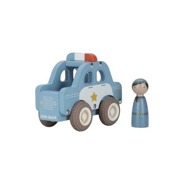 Auto della polizia in legno – Blu