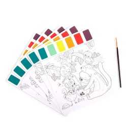Pittura tavolozza magica con pennello, Dans la Jungle - DA COLORARE - Pittura tavolozza magica con pennello, Dans la Jungle - DA COLORARE -