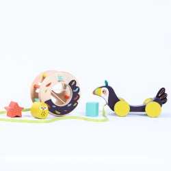 Tucano scatola con forme in legno da tirare - GIOCHI IN LEGNO - Tucano scatola con forme in legno da tirare - GIOCHI IN LEGNO -